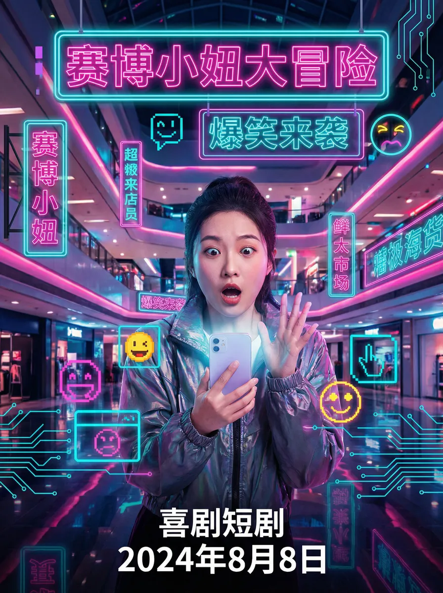 电视剧郑板桥 搞笑喜剧短剧 - 赛博小妞大冒险海报
